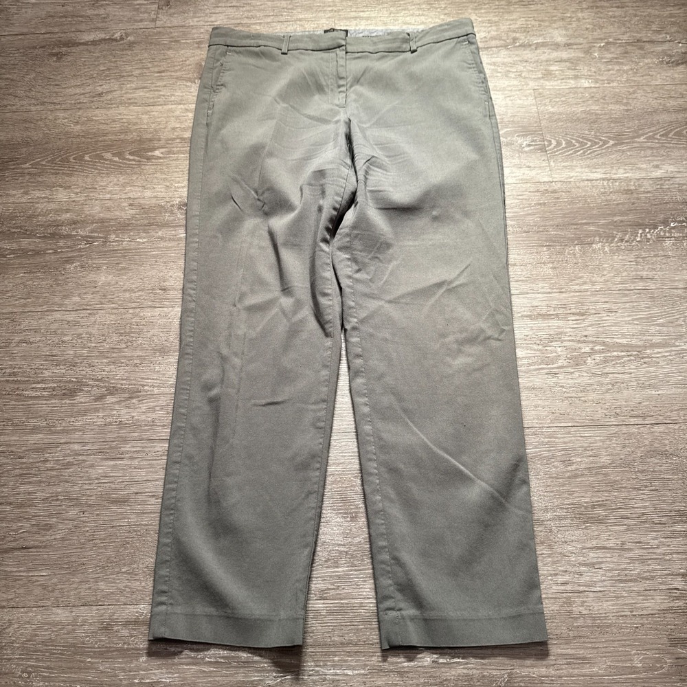 J Jill Pants‎ Womens 12 Green Wearever Collection Refined Woven Trousers 33x27